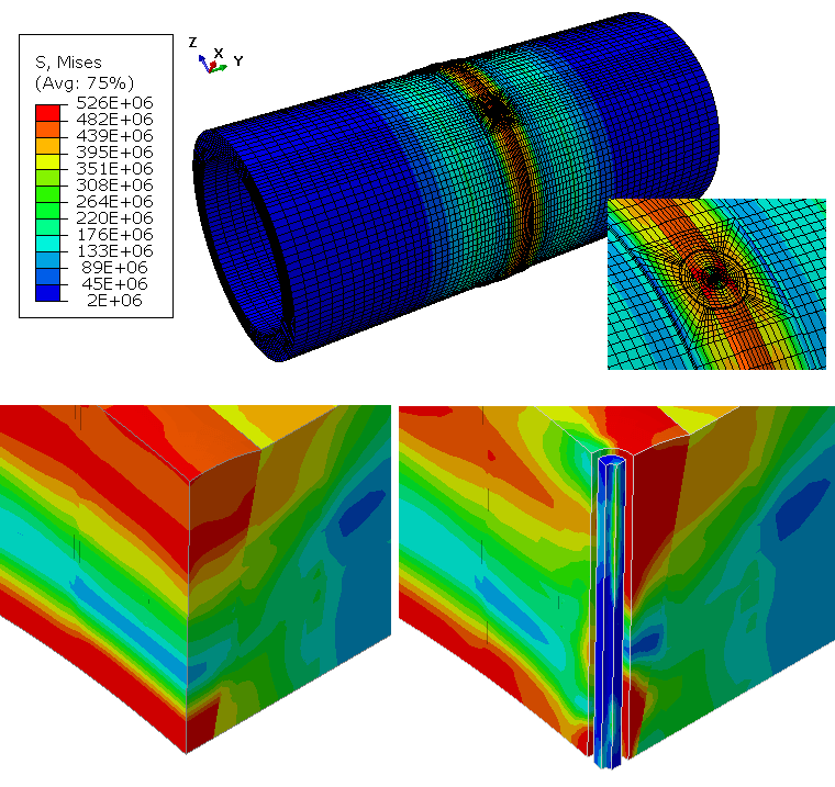 DHD simulation through a pipe girth weld